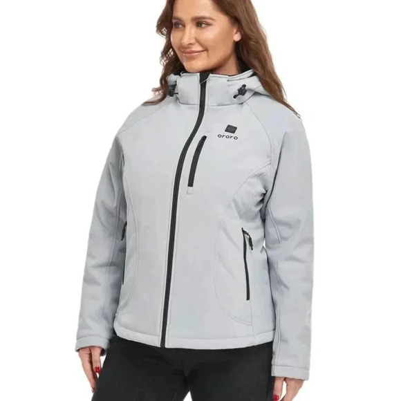 ORORO Women's Heated Jacket with Battery Pack and Detachable Hood Heating Jacket - Picture 4 of 13